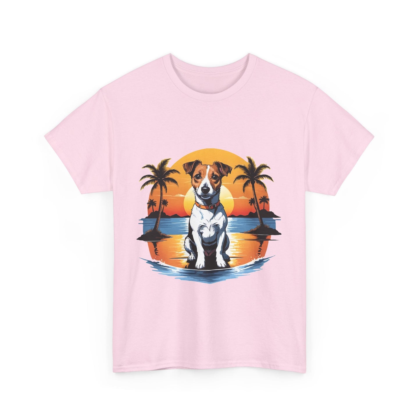 Retro Palm Tree Dog Tee