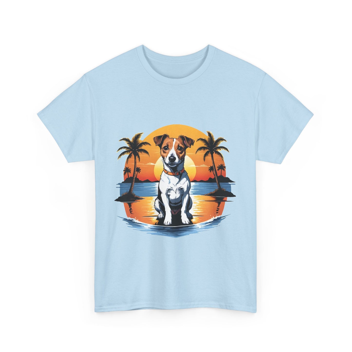 Retro Palm Tree Dog Tee