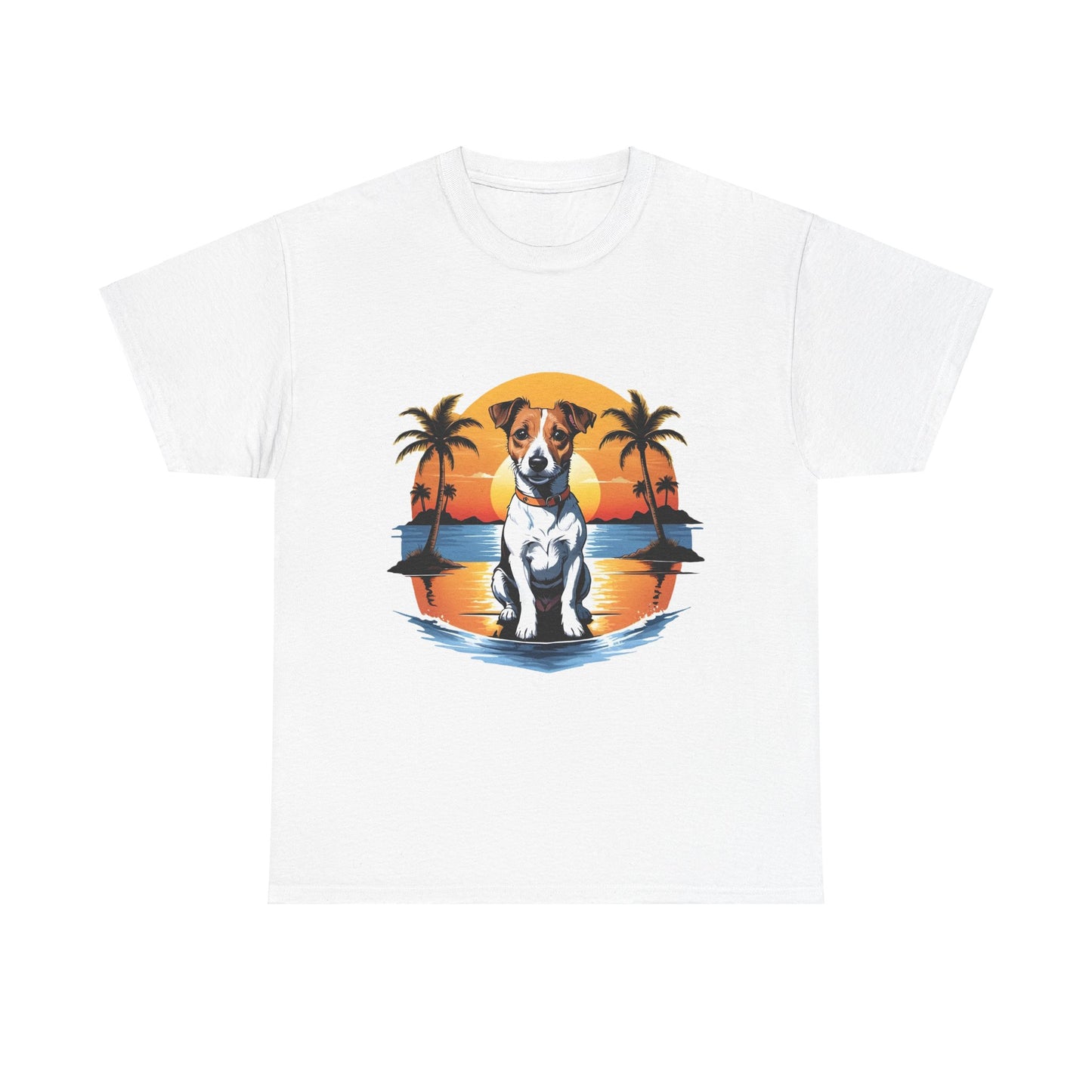 Retro Palm Tree Dog Tee