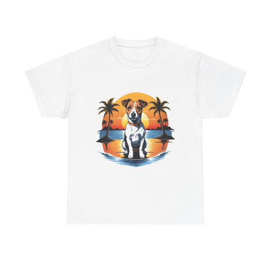 Retro Palm Tree Dog Tee