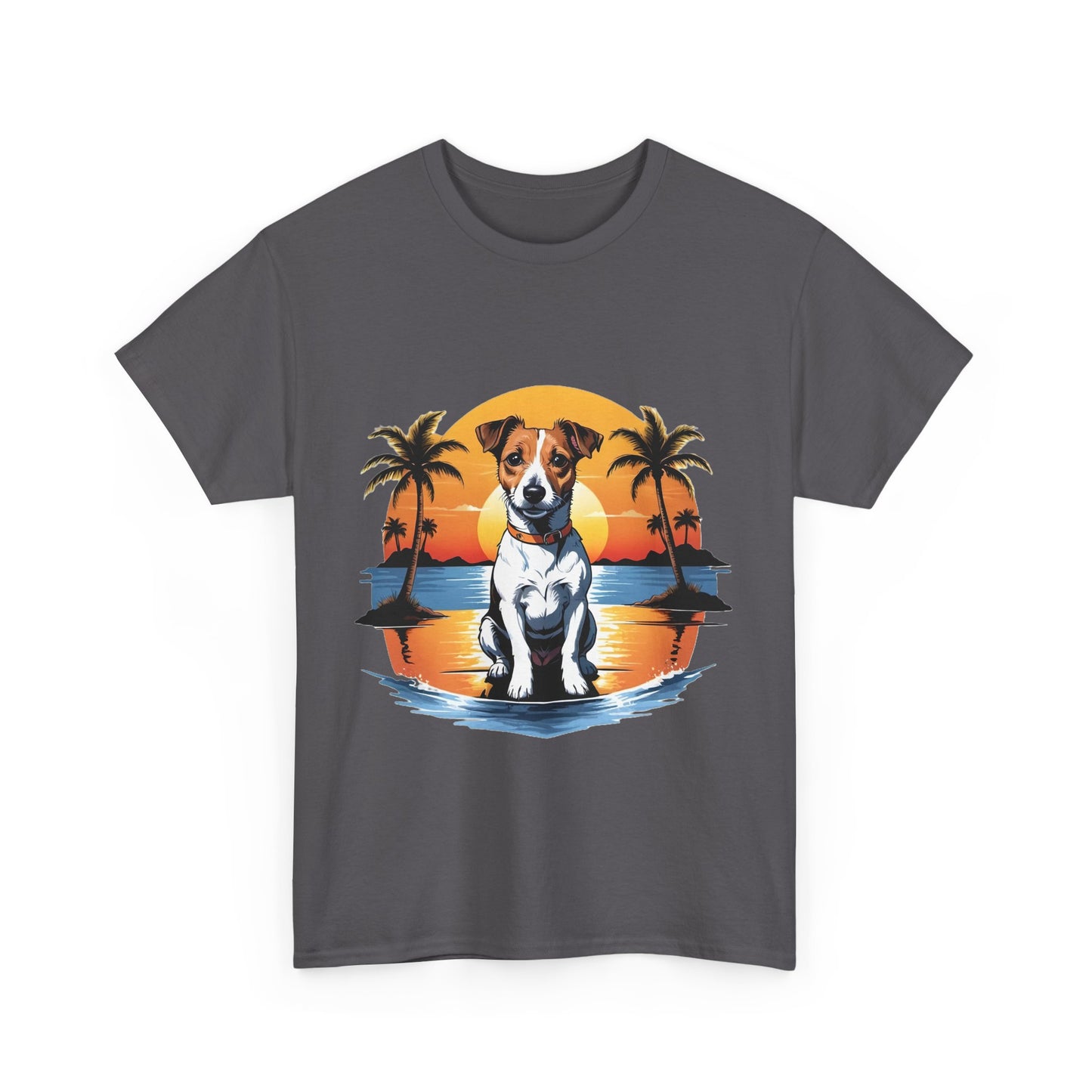 Retro Palm Tree Dog Tee