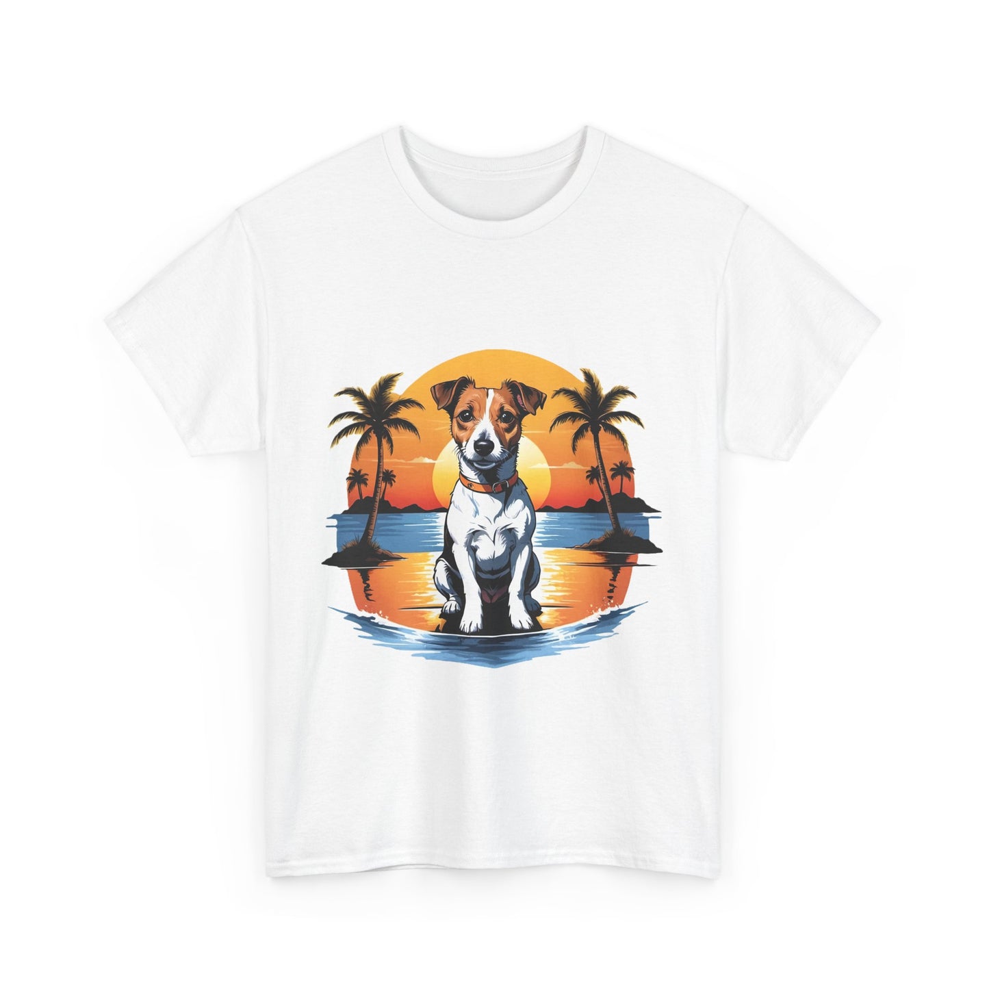 Retro Palm Tree Dog Tee